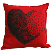 Koc z poduszką w kształcie serca, poliester,...