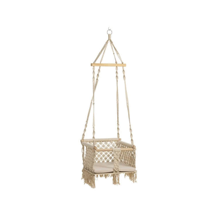 Huśtawka Macrame 50x155 cm kremowa