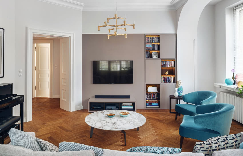 Łuk i sztukaterie doskonale odnajdują się w...