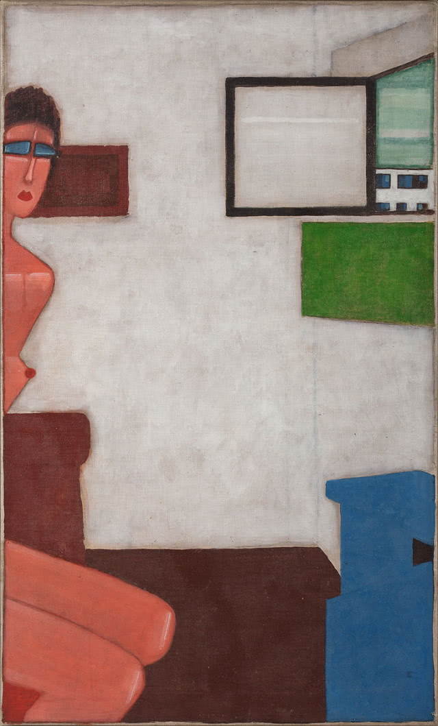 kobieta przycięta ramą obrazu