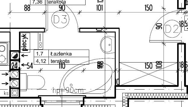 Wanna i prysznic w małej łazience