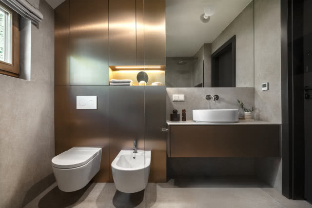 Industrialny wystrój łazienki