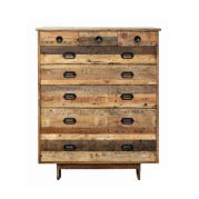 Żyrandol z drewna paletowego i trzonków od...