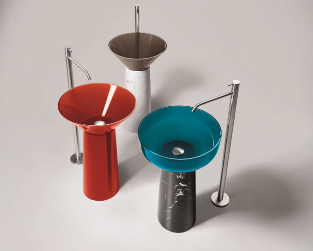 Umywalki wykonane z bardzo wytrzymałej żywicy poliestrowej Cristalmood