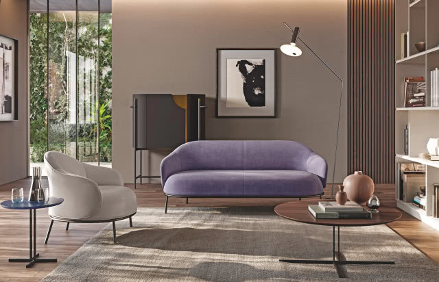 sofa fioletowa NATUZZI