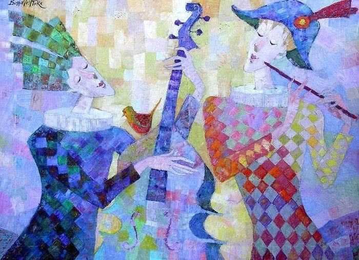 Jan Bonawentura Ostrowski, "Muzykanci", 81 x 100...