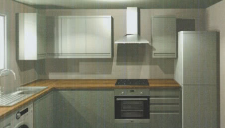 Ściana nad blatem w kuchni