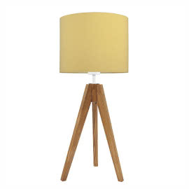 Lampa na stolik dębowa musztardowa, Pakamera.pl, 289 zł