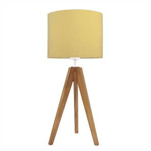 Lampa na stolik dębowa musztardowa, Pakamera.pl, 289 zł
