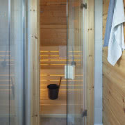 Łazienka została tu połączona z sauną. Piękne...