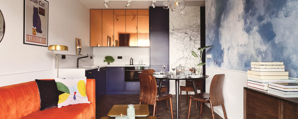 Kolorowe mieszkanie z widokiem na Wawel