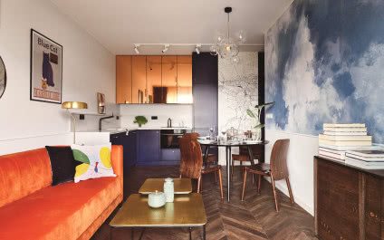 Kolorowe mieszkanie z widokiem na Wawel