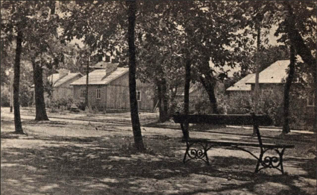 czarno-białe zdjęcie, widok na ulicę