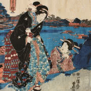 Utagawa Kunisada,
„Nad rzeką”,...