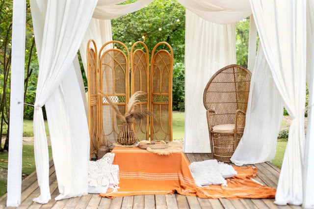 zasłony na tarasie aranżacja