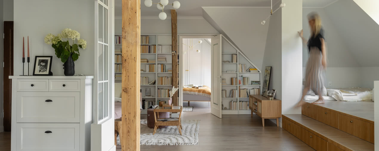 Sopocki strych przedwojennej kamienicy. Na poddaszu zamieszkała miłośniczka stylu vintage!