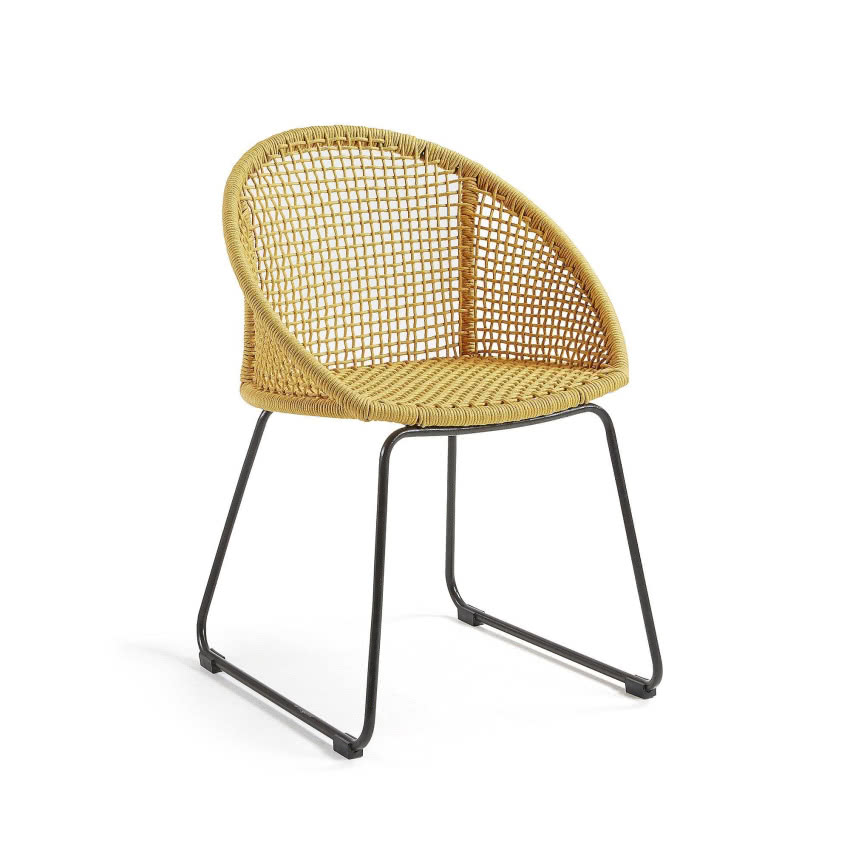 Krzesło ogrodowe Loreto musztardowe, 9design,...