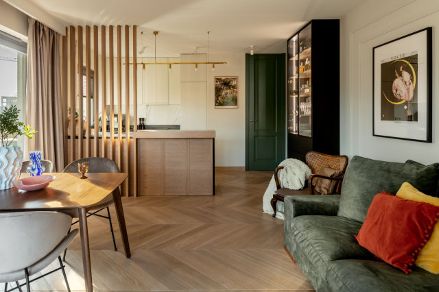 Pomysł na oddzielenie otwartej kuchni od salonu