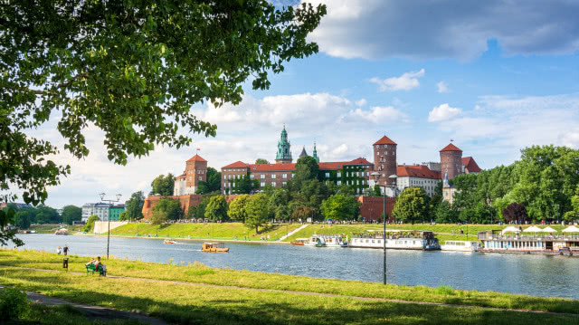 Kraków, Wawel od strony Wisły