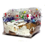 Patchworkowy obrus z torebek po herbacie...