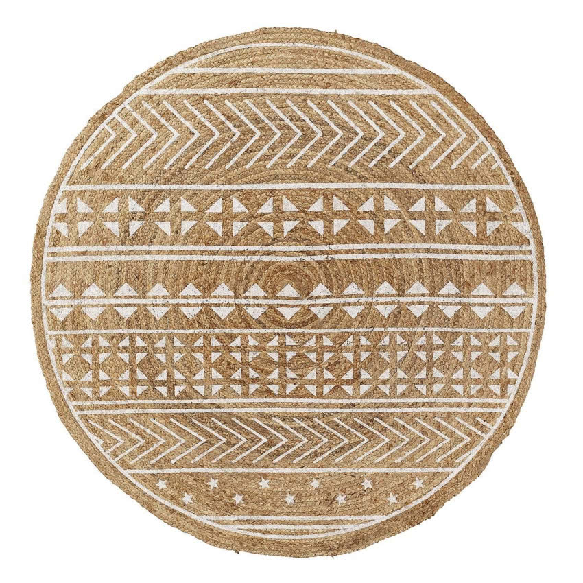 Dywan okrągły CECILE 100x100, kolor biały,...