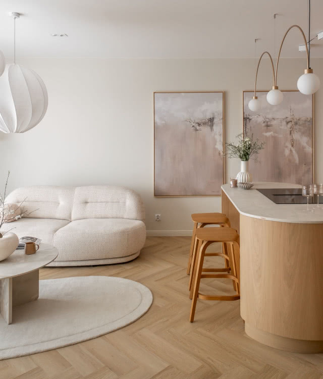 oświetlenie nad wyspą w kuchni