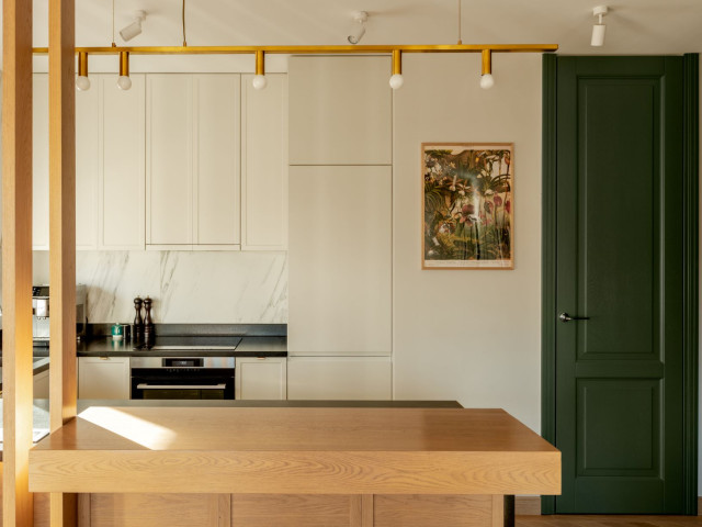 Kuchnia w połowie otwarta