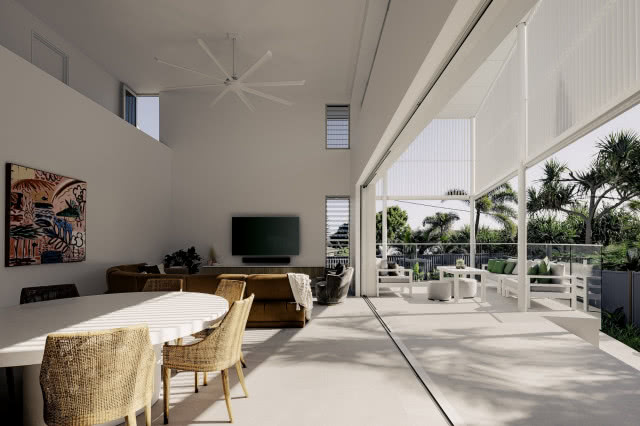 Wnętrze z wyjściem na taras