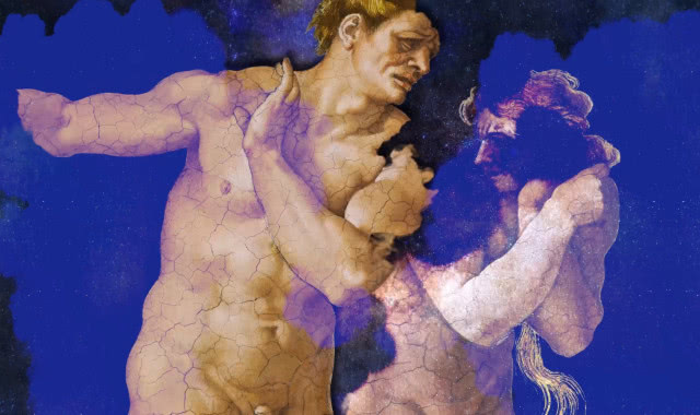 Kaplica Sykstyńska. Dziedzictwo - fragment fresku na wystawie multimedialna