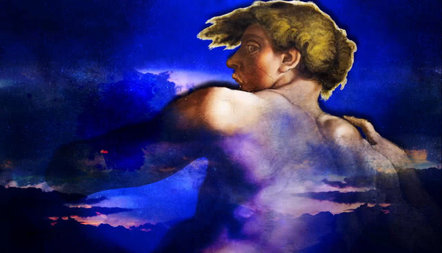 Kaplica Sykstyńska. Dziedzictwo - fragment fresku na wystawie multimedialna