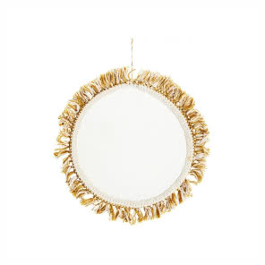 Lustro wiszące Singh Ø25 cm musztardowe, Sfmeble.pl, 119 zł