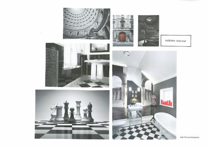 Łazienka - collage/inspiracje - Donata Krystecka...