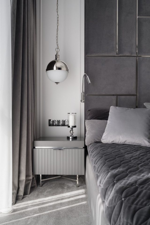 Sypialnia w stylu glamour