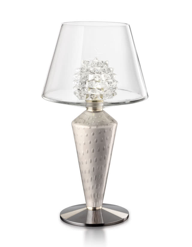 Lampa stołowa z dmuchanego szkła Murano