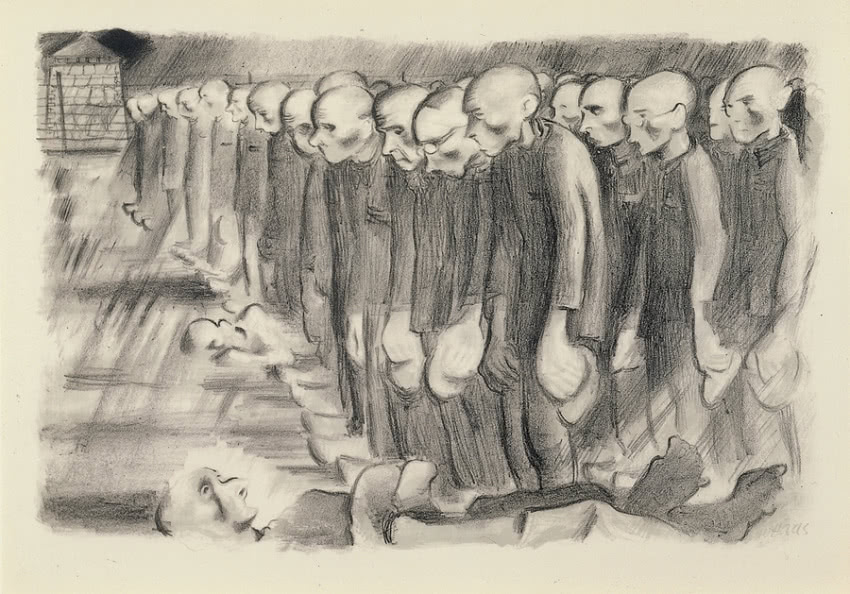 Leo Haas, litografia z serii Aus deutschen...