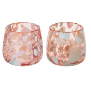 Świecznik na podgrzewacze ze szkła dmuchanego Art, 2 szt., Westwing Now, 129,90 zł