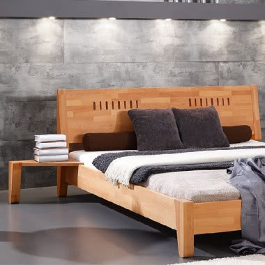 Drewniane łóżko Space - do dużej i małej sypialni