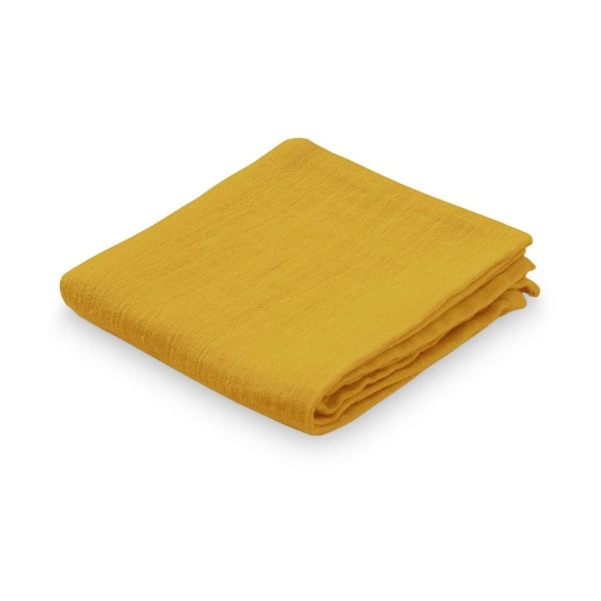 Kocyk muślinowy 70x70 cm musztardowy,...
