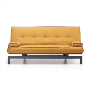 Sofa z funkcją spania Chance 195X kolor musztardowy, 9design, 2449 zł