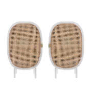 Dwa okrągłe stoliki rattanowe, Madam Stoltz,...