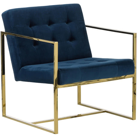 Fotel wypoczynkowy z aksamitu Manhattan