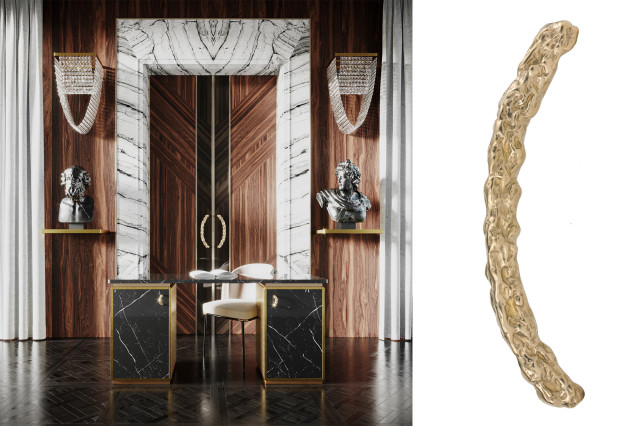 Mosiężne uchwyty Carbon L i S, Arche (ArtCollection), od 250 zł i od 190 zł