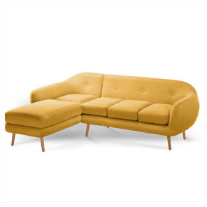 Musztardowy 3-osobowy narożnik lewostronny Scandi by Stella Cadente Maison, Bonami, 9299 zł