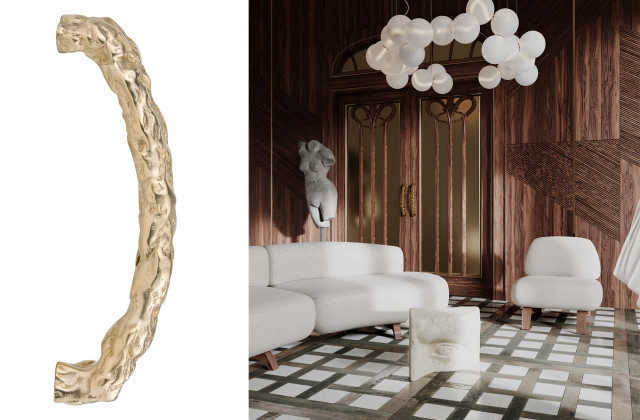 Mosiężne uchwyty Cambrian L i S, Arche (ArtCollection), od 250 zł i od 190 zł