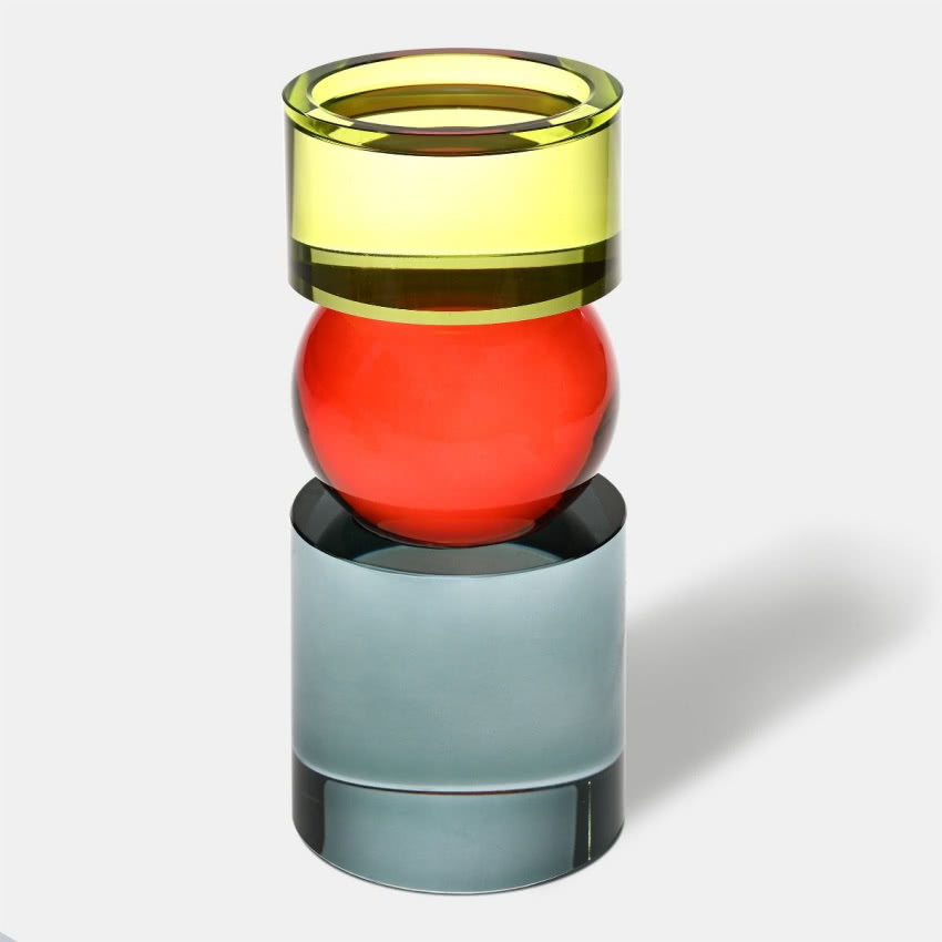 Szklany świecznik Crystal Cereza, wymiar:...