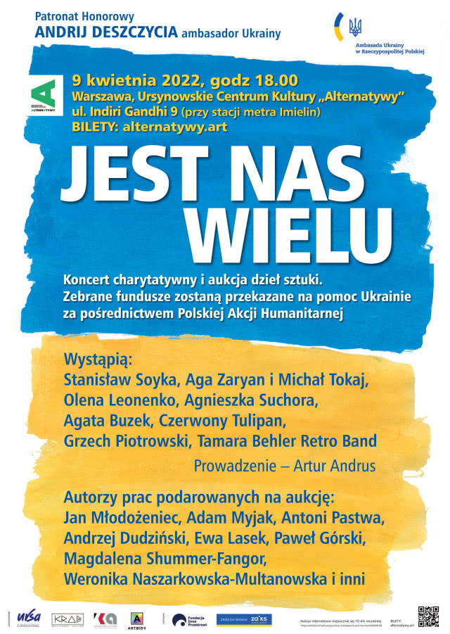 koncert charytatywny i aukcja dzieł sztuki na pomoc Ukrainie