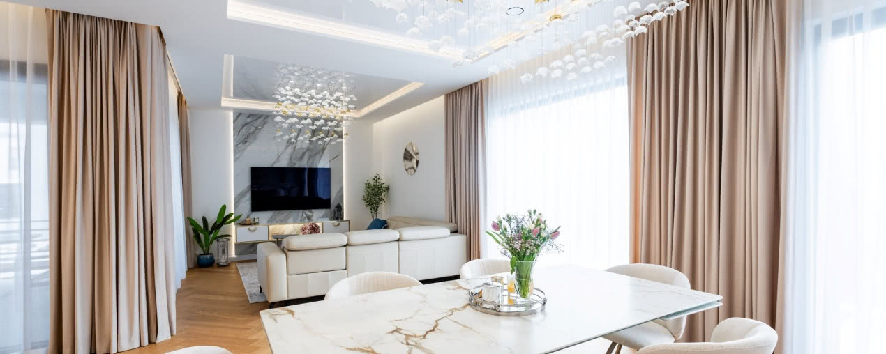 Dom w Chorzowie - wnętrza pełne blasku