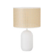 Dwa okrągłe stoliki rattanowe, Madam Stoltz,...