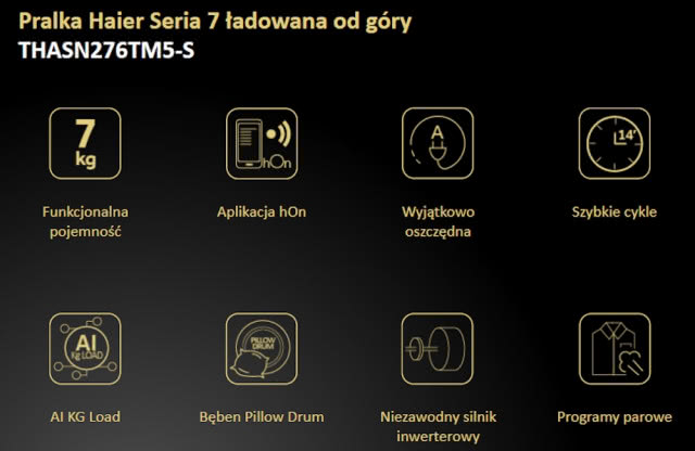 Pralka Haier Seria 7 THASN276TM5-S