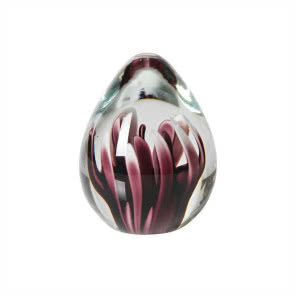 Kula ze szkła z różowym kwiatem 12xR8 cm, Dutchhouse, 119,99 zł